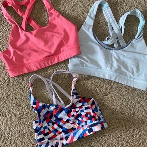 Three, size 4 Lululemon Sports Bras